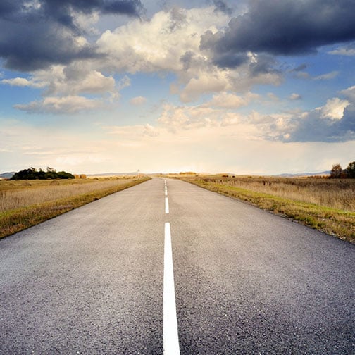A road stretching into the horizon